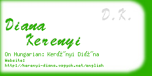 diana kerenyi business card